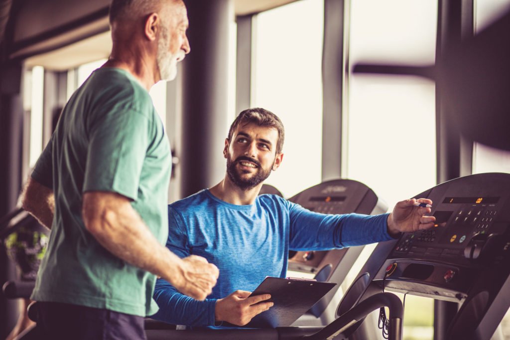 running on treadmill