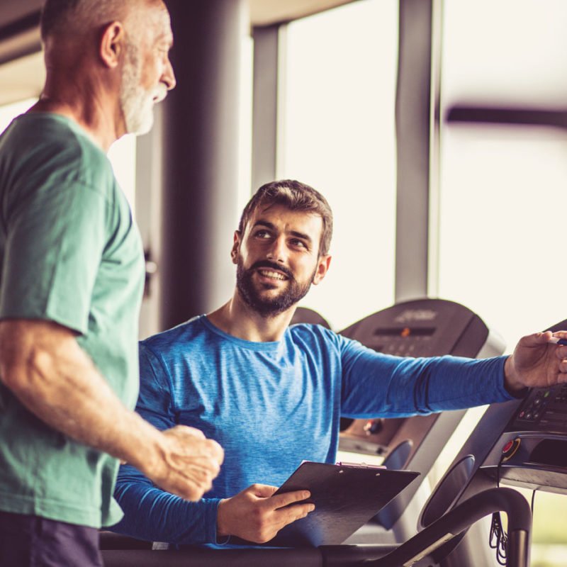 running on treadmill