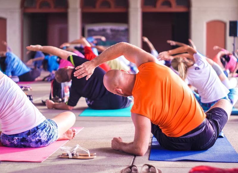 group yoga session
